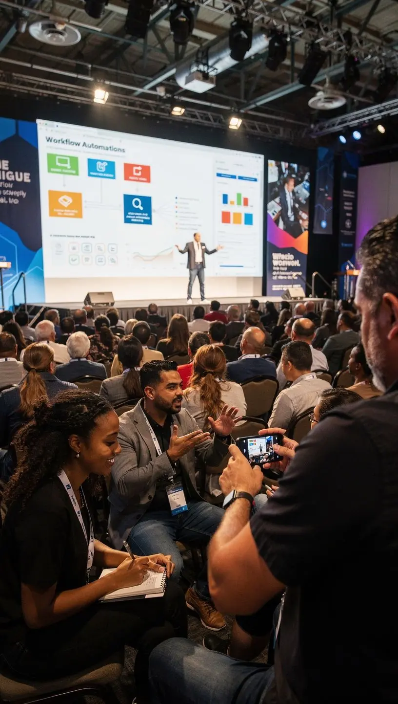 Visual representation of AI-driven software tools enhancing productivity and reducing repetitive work.